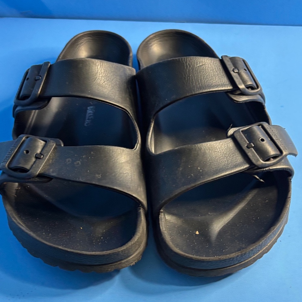 Birkenstock Black Two-Strap Slide Sandals